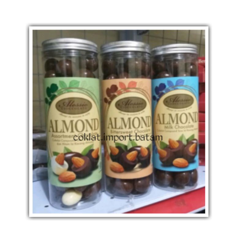 Jual Alessio Almond Chocolate Slim Jar 380g Coklat Toples Botol Import Malaysia Cokelat Shopee 8601