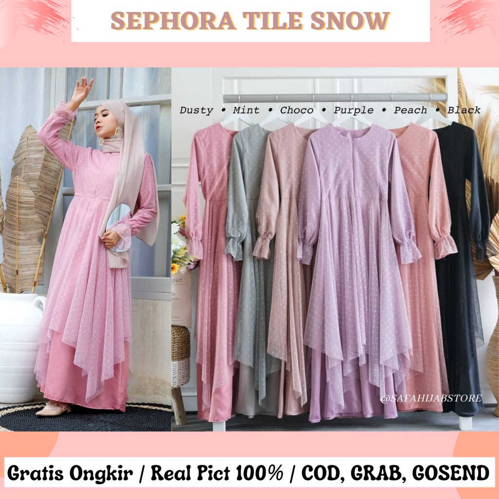 SEPHORA DRESS BUSUI/GAMIS TULLE LEBARAN / LD 100  LD 108 LD 110 LD 115 / BUSUI FRIENDLY