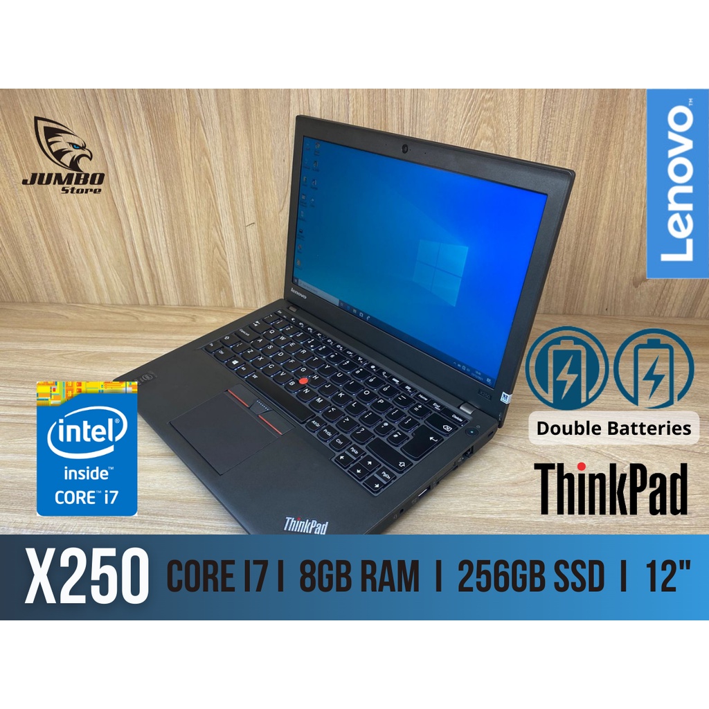 laptop lenovo thinkpad x250 core i7 5th gen 8gb ram 256gb ssd display 12 camera