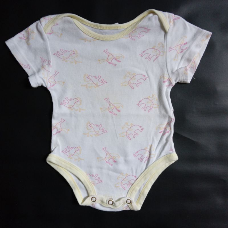 Baju Jumper Romper Anak Bayi Cewek Cowok Ukuran Size 50 60 Usia New Born 0 3 6 bulan-Hewan (bolong)
