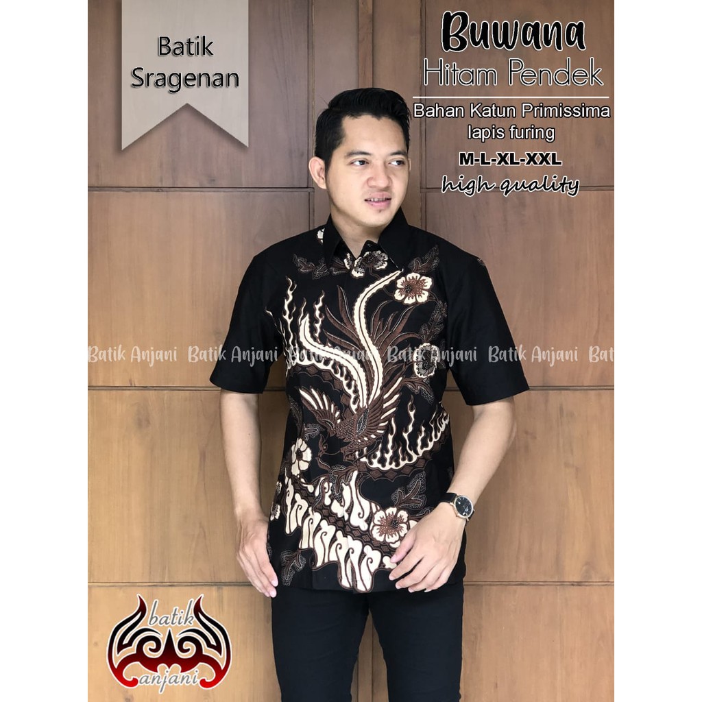 Buwana Kemeja Batik Pria Lengan Pendek Full Furing by Batik Anjani