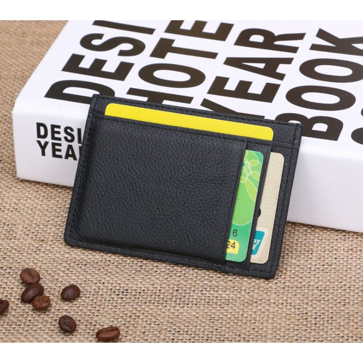 DKER D3010 Card Holder Kulit Asli Dompet Kartu Tipis Slim Wallet Import