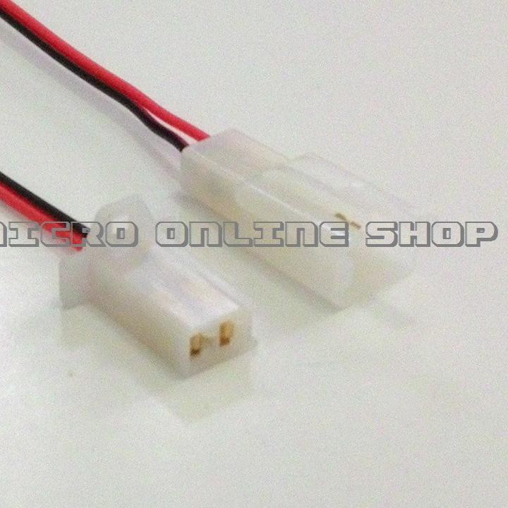 『Launching』 Socket 2 Pin Kecil + Skun / Soket Motor / Konektor Motor / Kabel Motor