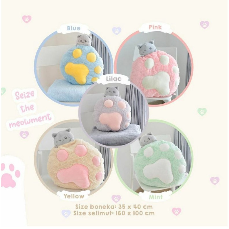 Balmut Selimut Boneka Bantal Kucing Cat Paws.