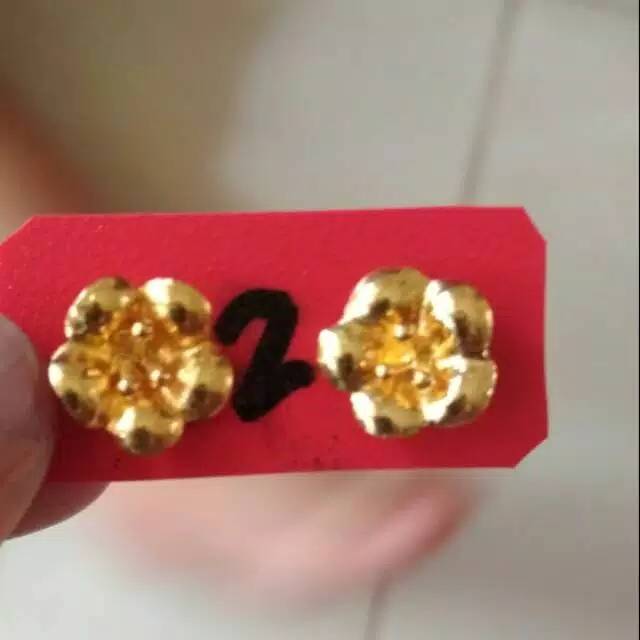 Anting Mawar Asli Emas LM 24K Kadar 999,9%