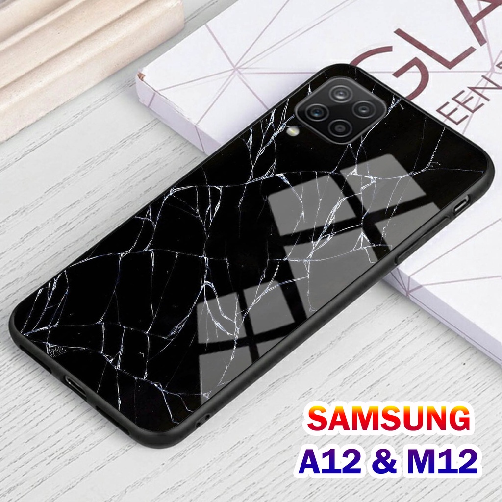 Softcase Glass Kaca SAMSUNG A12 , M12 - Casing HP SAMSUNG A12 , M12 [ S32 ].
