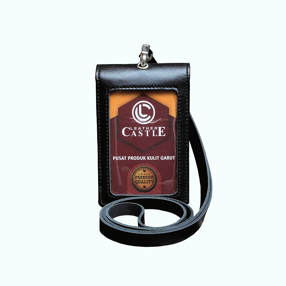 

Name Tag Holder ID Card Kulit Leather Castle