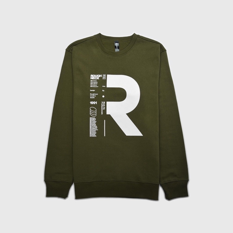 Roughneck SS224 Black Tactical Studio Cyan Crewneck / crewneck roughneck / sweater roughneck