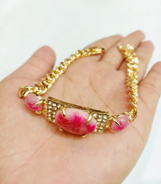 Gelang tangan wanita. //gelang tangan batu akik //gelang tnahan lapis emas variasi batu akik