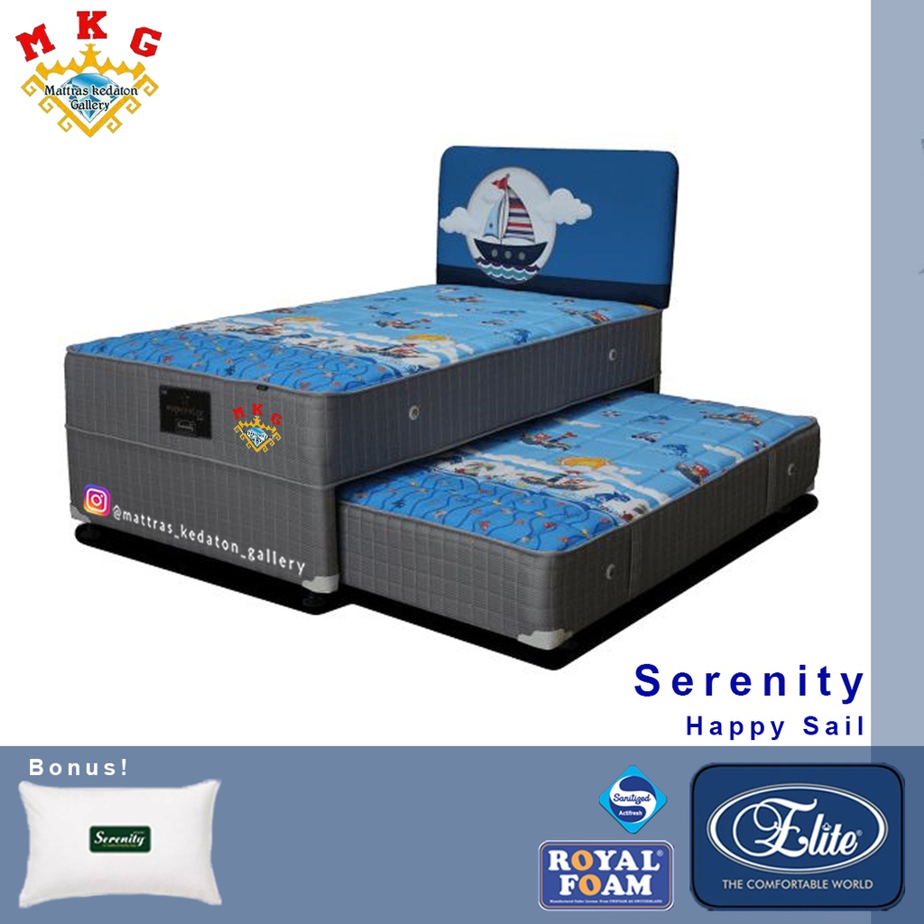 Serenity 2 in 1 Happy Sail by Elite Springbed - Kasur Springbed Sorong 2in1