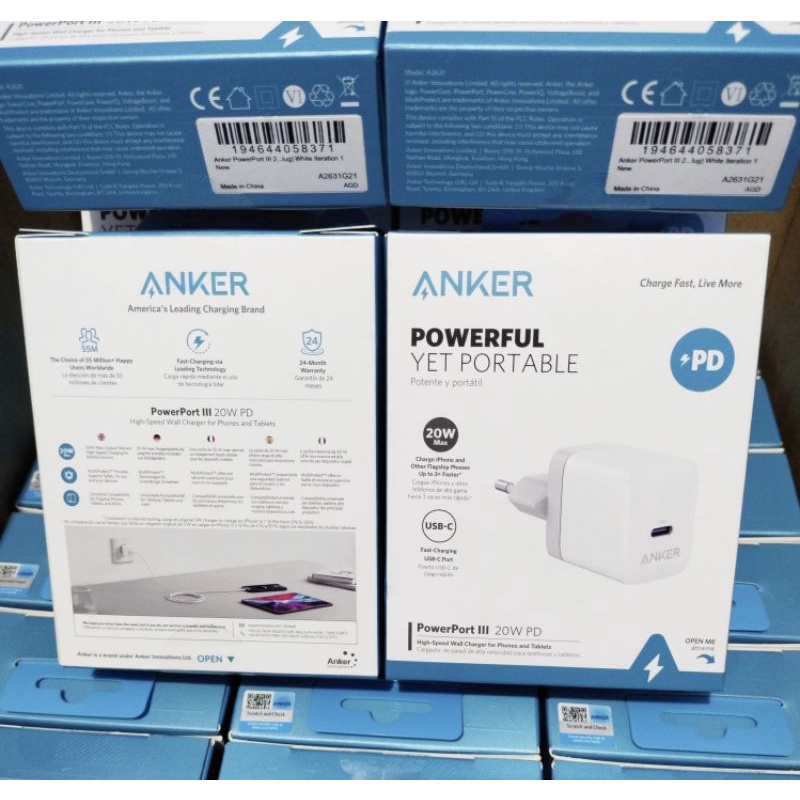 Anker A2631 20W Wall Charger Powerport Nano III Port Type-C