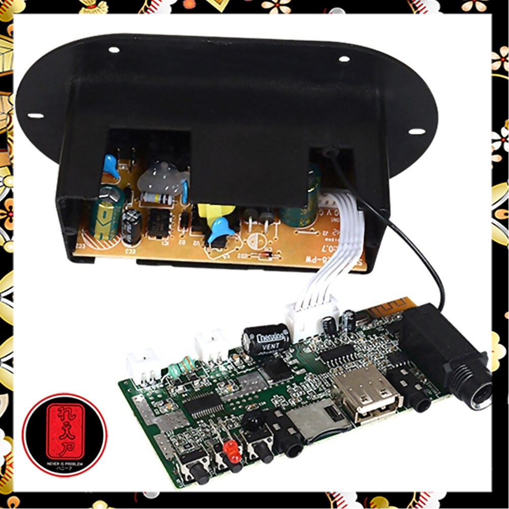 CHOETECH Amplifier Board Audio Bluetooth USB FM Radio TF Player Subwoofer - CHIF1224 - Black