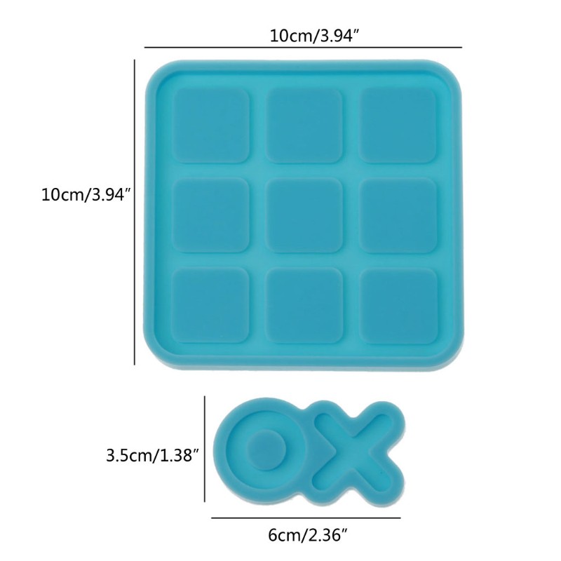 Cetakan Resin Handmade Desain Tic Tac Toe Game Klasik