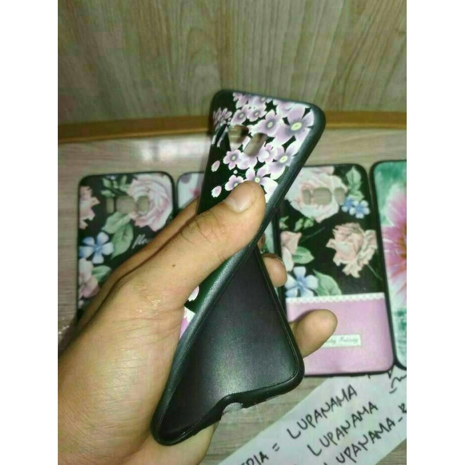RUBBER FLOWER OPPO A57 CASE MOTIF BUNGA OPPO A57