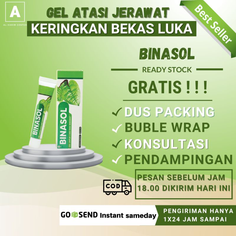 Binasol Gel Obat Jerawat Bekas Jerawat Wajah Punggung Bokong Badan