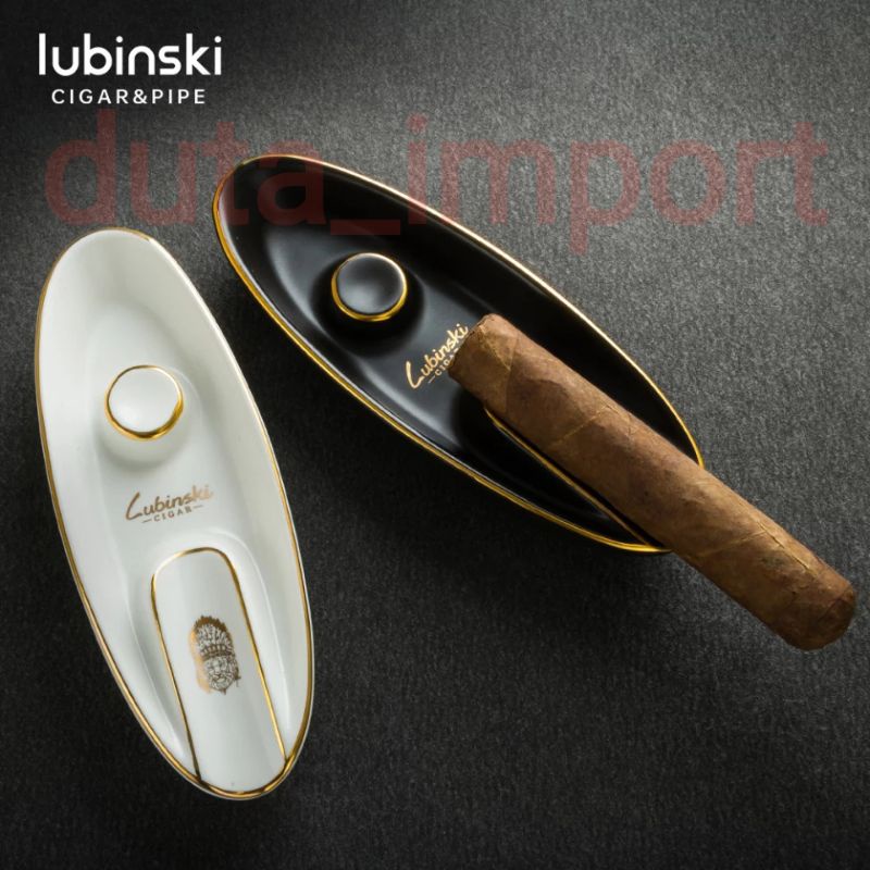 Lubinski Ashtray /Asbak bentuk perahu keramik antik mewah portable (YJA-20009)