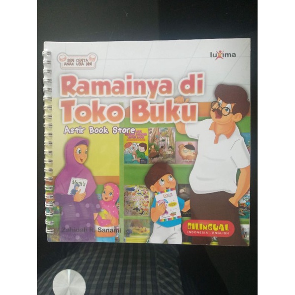 Buku Cerita Anak PAUD TK Belajar Membaca Luxima Aktivitas harian Ramainya Di Toko Buku