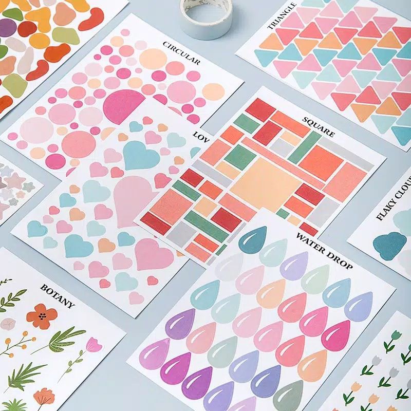Sticker mini diary jurnal aesthetic scrapbook hiasan buku