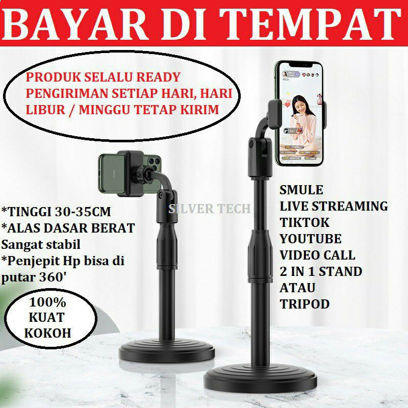 Stand Table Holder For Smartphone Bisa 360 - Cocok Buat Smule, Live Fb, Youtube, Nonton , Video Call