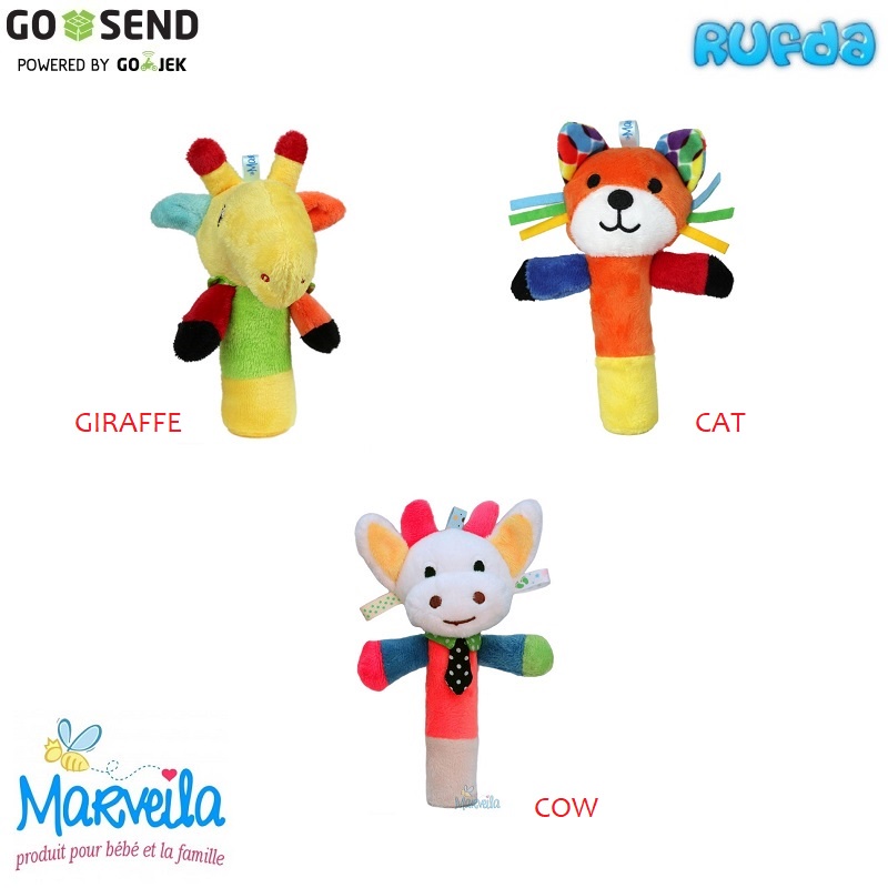 Marveila Rattle Squeeze Stick Mainan Boneka untuk Bayi Bisa Berbunyi
