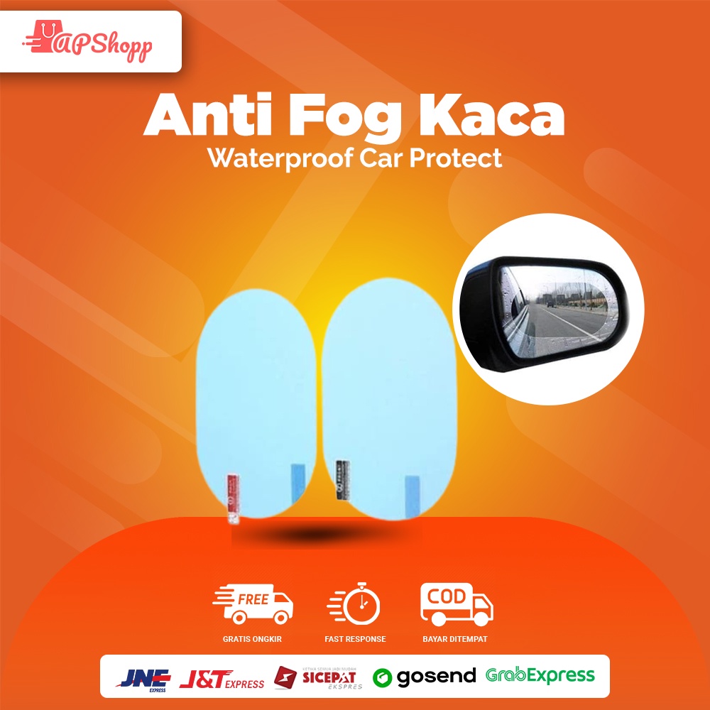 Anti Fog Kaca Spion Mobil Anti Embun Waterproof Anti Gores Car Protect Oval 10x15