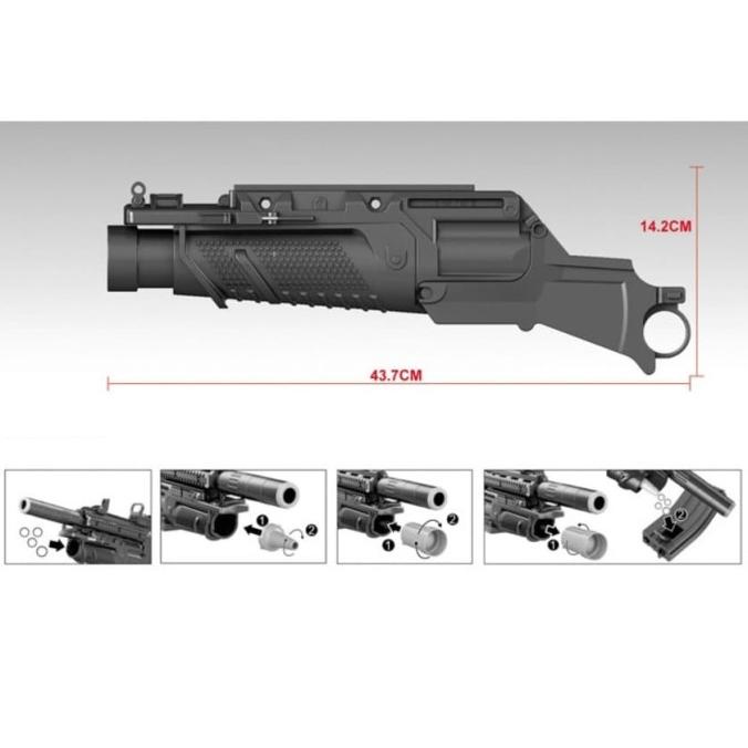 Dummy Lehui 416 water bomb grenade Launcher Star Seller