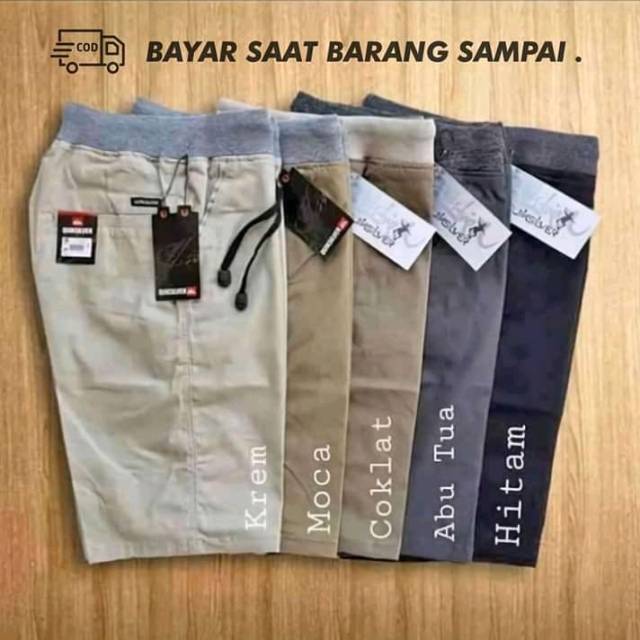 5pcs Celana Chinos Pendek Pria pinggang karet rip surfing dewasa celana chino