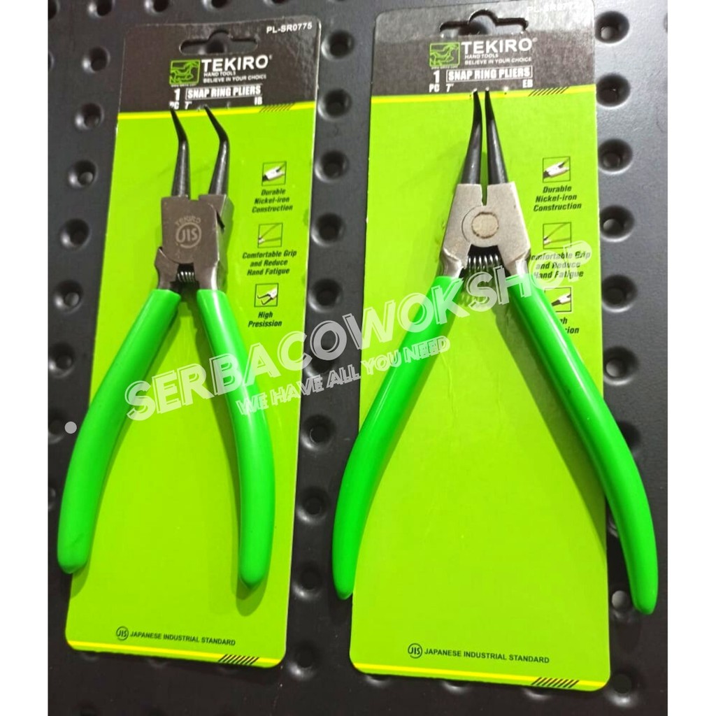Tekiro Tang Spie Snap Ring BTE BTI 7 Inch Bent External - Internal Termurah Berkualitas