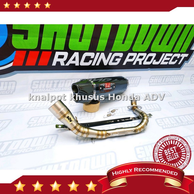 Promo Knalpot YOSHIMURA R77 Carbon HONDA ADV 150 Full Stainless