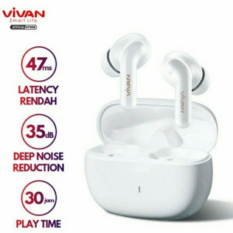 HEADSET BLUETOOTH TWS VIVAN LIBERTY T300 NC ACTIVE NOICE CONCELING