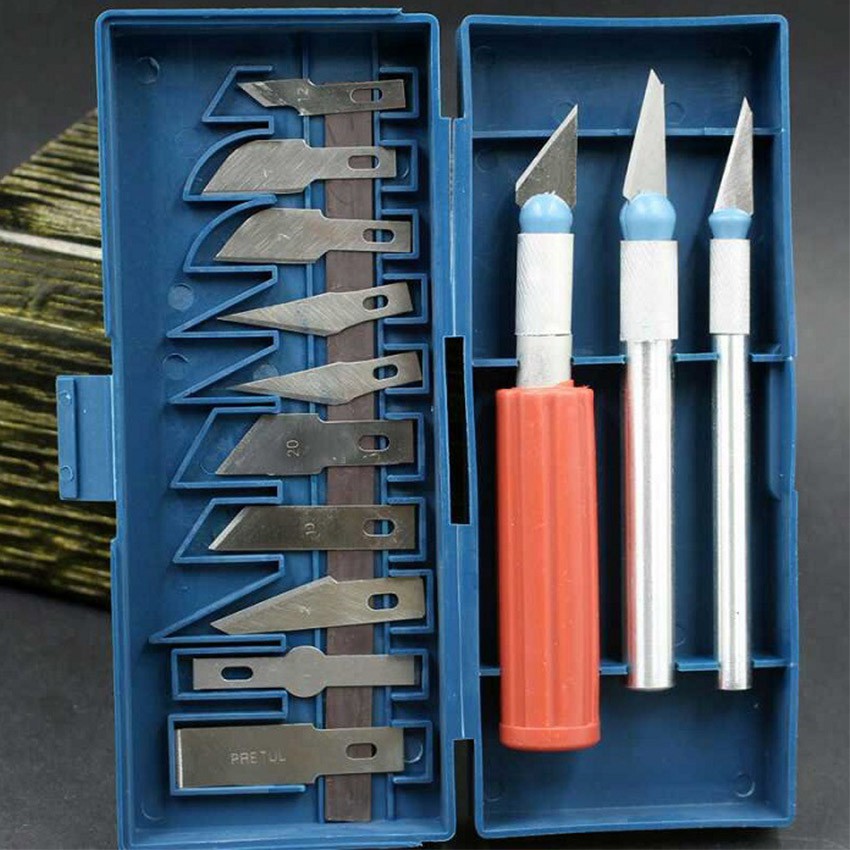 13PCS/Set serbaguna pisau sayat bonsai kelapa Pisau Ukir sayur dan buah Original High Quality