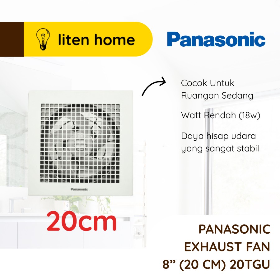 PANASONIC 20 TGU FV20TGU Ceiling Exhaust Fan 8 inch Plafon Kipas / Hexos Fan Plafon Panasonic