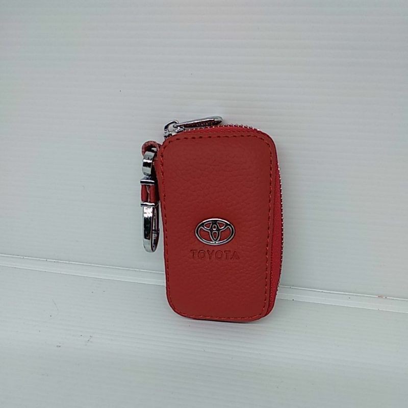 dompet stnk kulit logo toyota merah