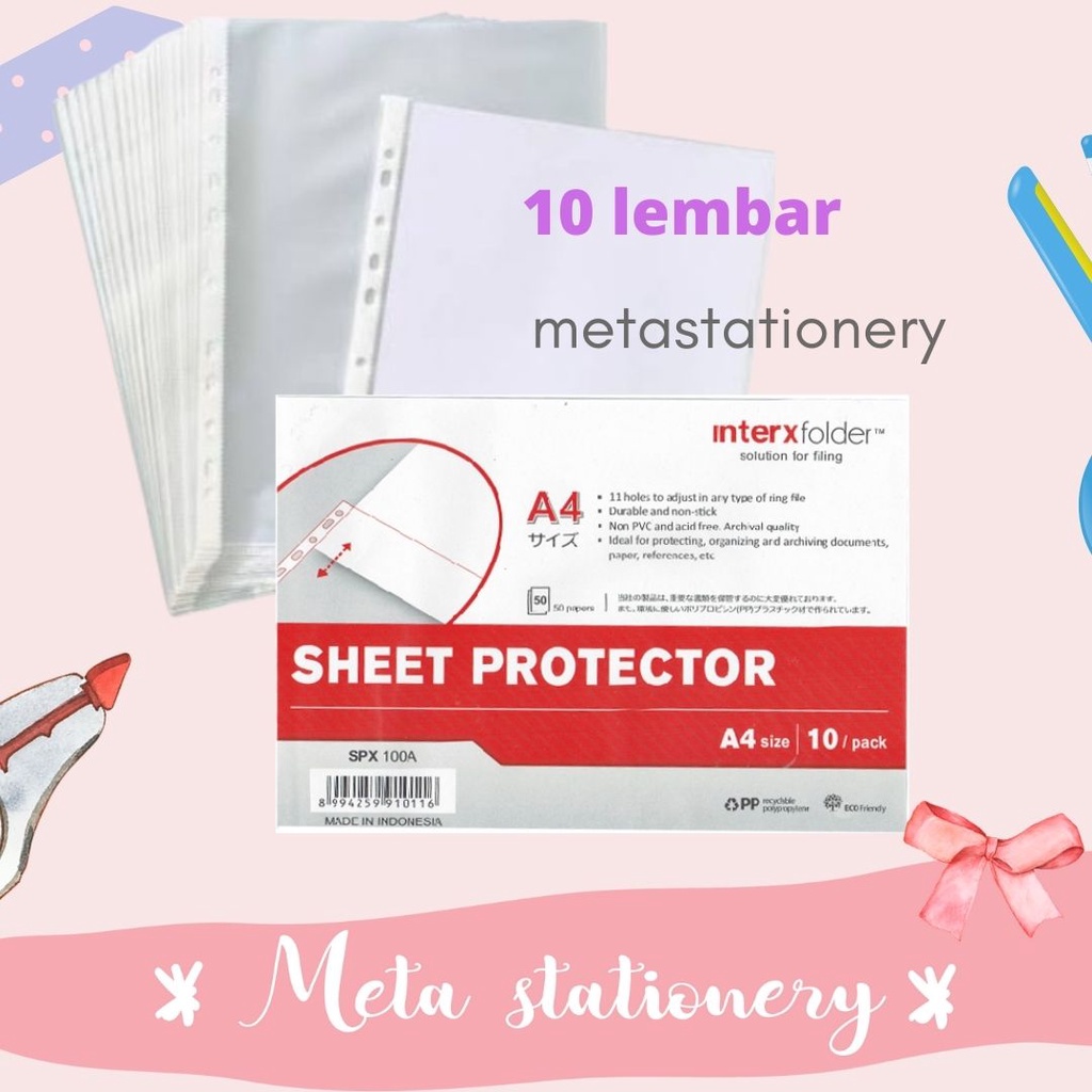 

Sheet Protector A4 Tebal / Plastik pocket A4 Inter-X