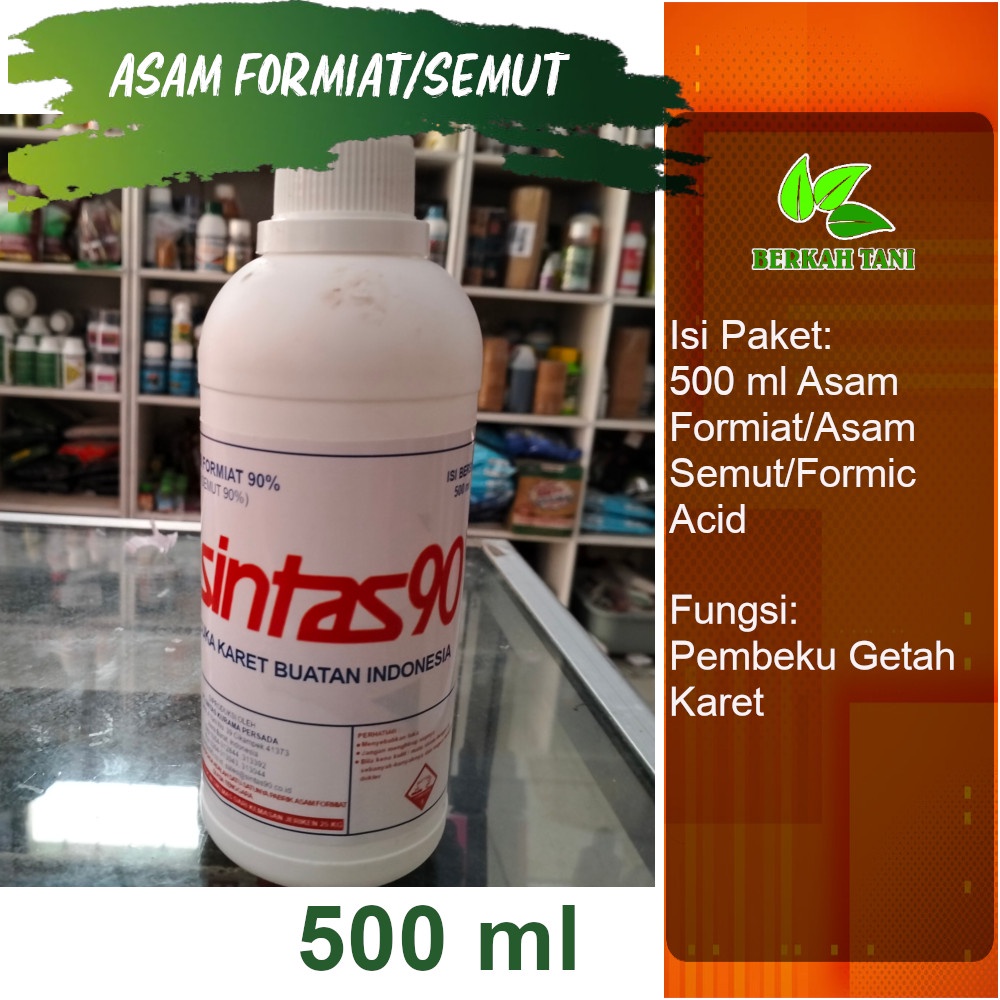 Pembeku Getah Karet Asam Semut POHON KARET Formic Acid 90% 500 Gram Sintas 90