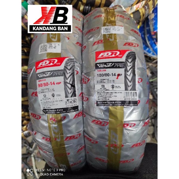 PAKET BAN TUBLES MATIC FDR GENZI PRO 90/80 &amp; 100/80.14 BAN BARU 100% ORIGINAL FREE PENTIL FOR ALL MATIC