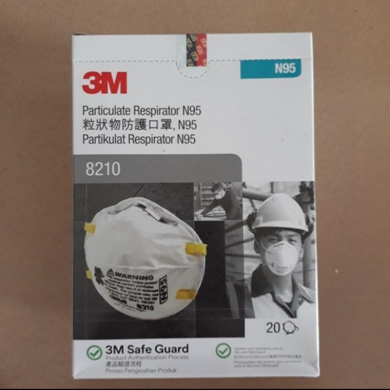 masker n95 3m 8210 ori segel holo singapore