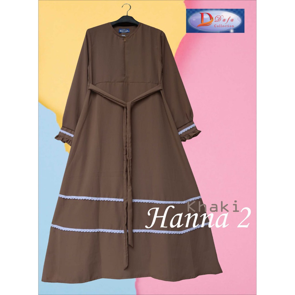 [Athaya Shop] Gamis Hanna Dress Khaki