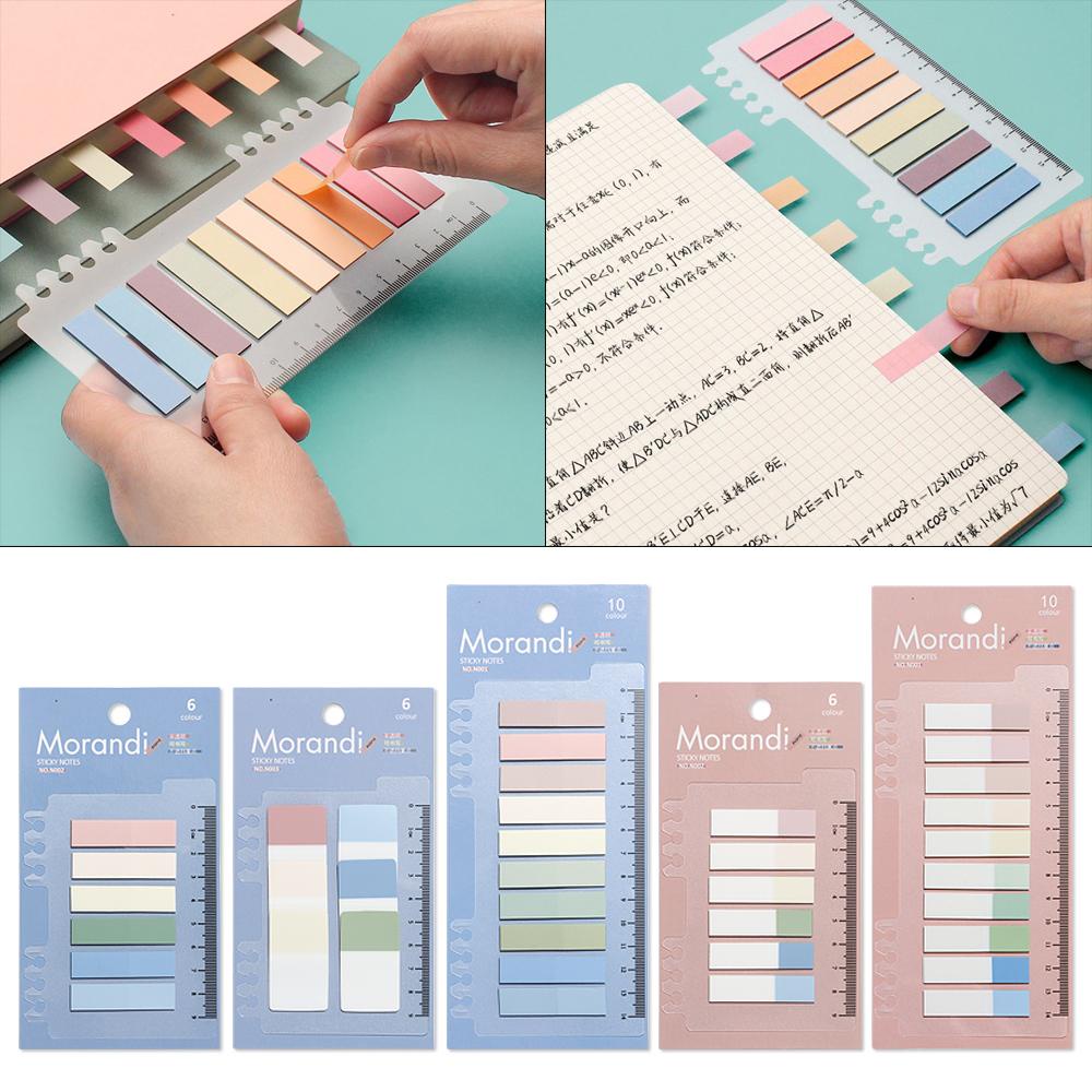 Nanas 60 /120/200pcs Sticky Notes Mode Novelty Index Bendera Bookmark Perlengkapan Kantor Label Loose-leaf