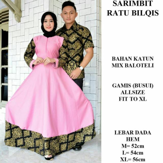 COUPLE BATIK ORIGINAL SARIMBIT RATU BILQIS ,