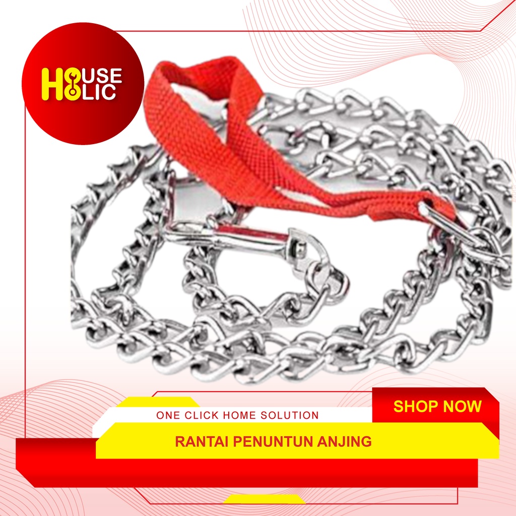 Rantai Anjing Penuntun Tali Kekang / Dog Chain / Kalung Hewan Stainles