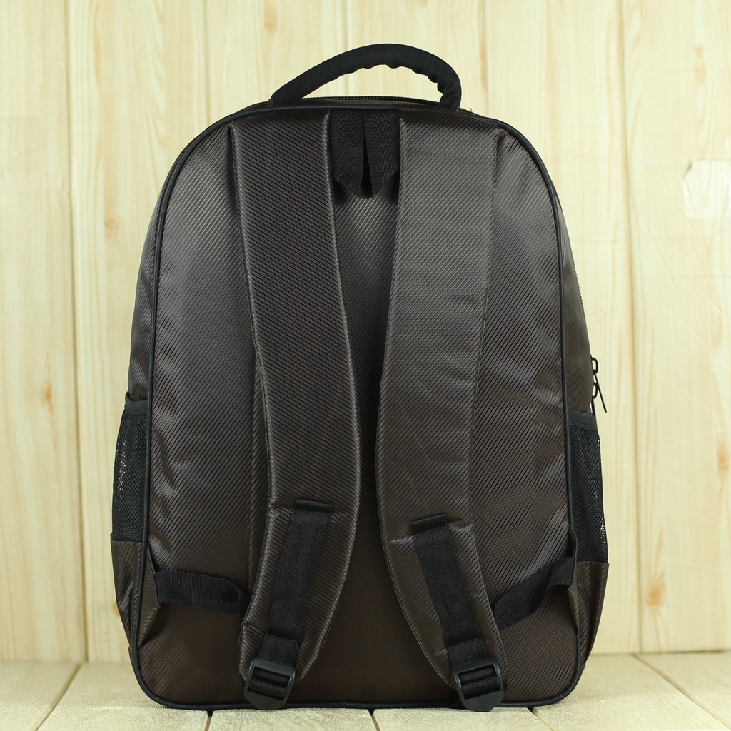 Ransel Punggung Rebound Coklat List Merah Backpack Laptop Kerja Ransel Kuliah Jumbo Tebal