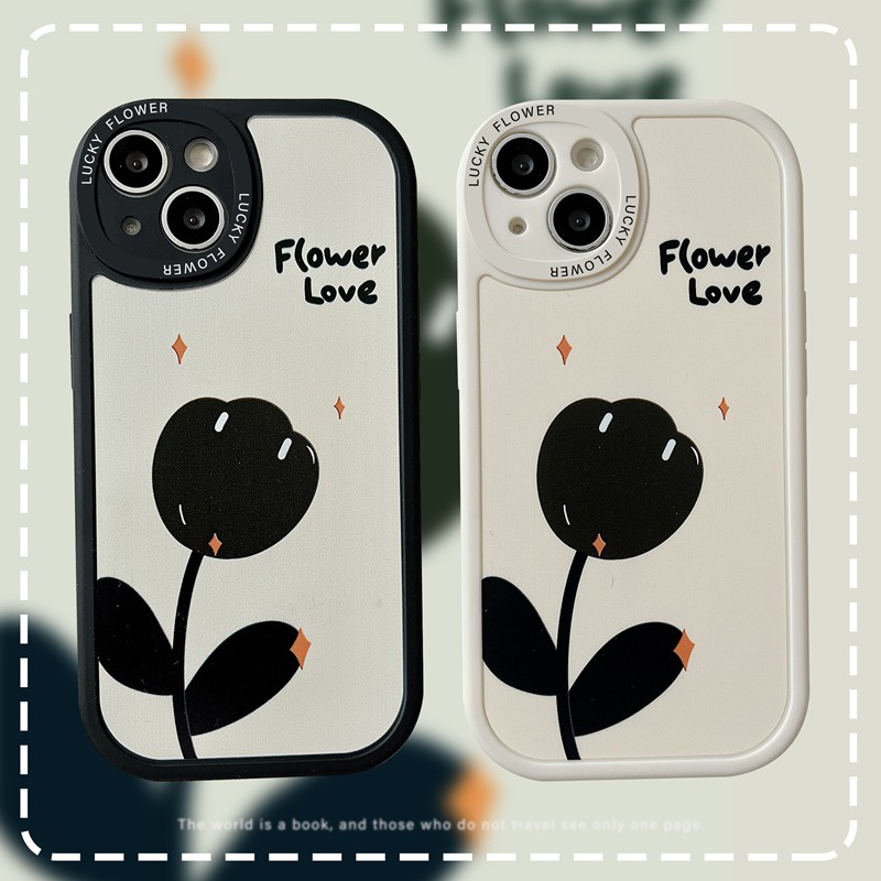 Case Pelindung Kamera Motif Bunga Tulip Untuk IPhone 11 12 13 14 Pro Max 6 6S 7 8 + Plus X XR SE 2020 XS Max 14 Plus