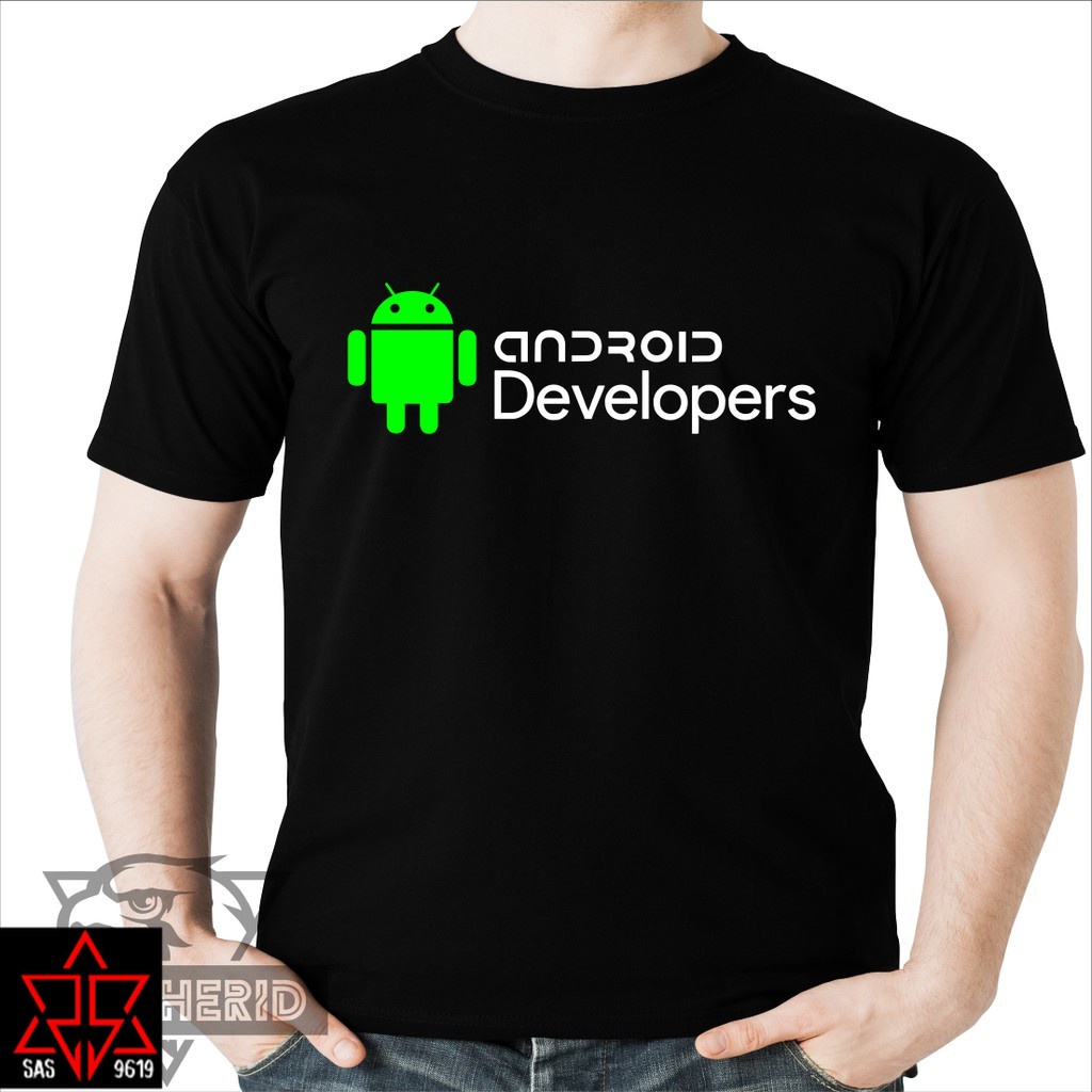 Kaos BAJU T-SHIRT Android Developers Developer Baju IT Programmer Geek Combed 30s