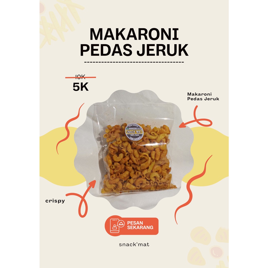 

Snack'Mat - Makaroni Daun Jeruk Pedas