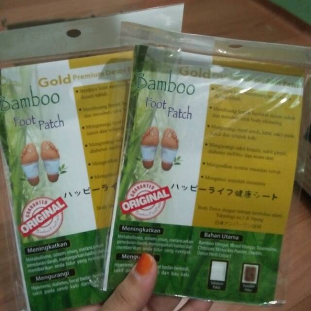 Bamboo gold foot patch