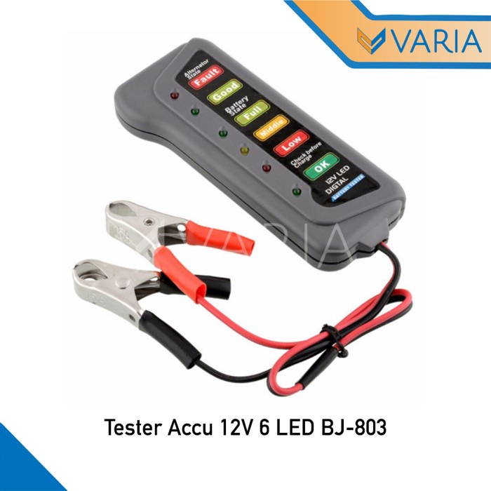 Tester Accu Battery Tes Aki Mobil Motor Digital 12V 6 LED BJ-803