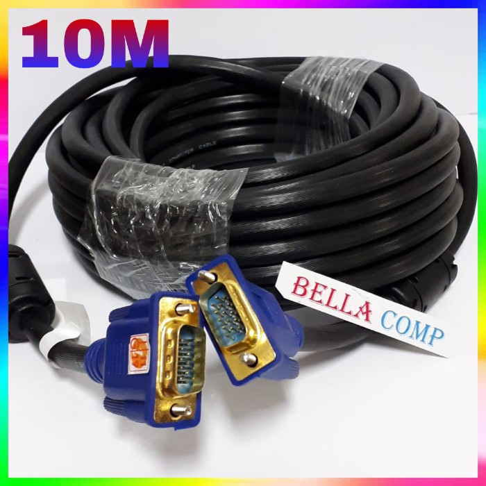 NYK Kabel VGA 10M VGA 10 Meter High Quality - Gold Plated/NYK High Quality VGA Cable Male To Male 10