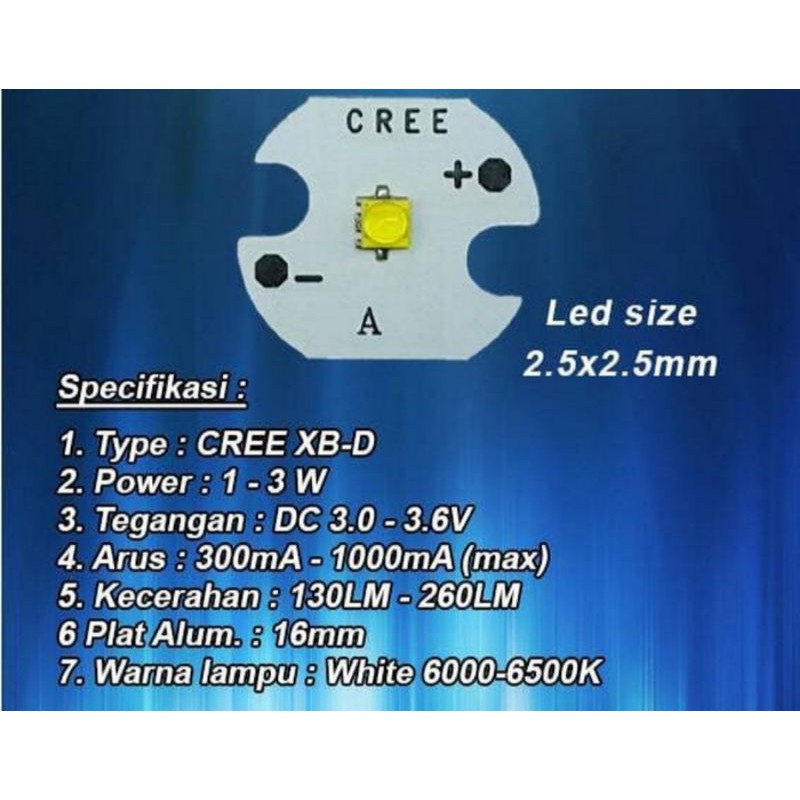 Led HPL Cree 3w dan 10w