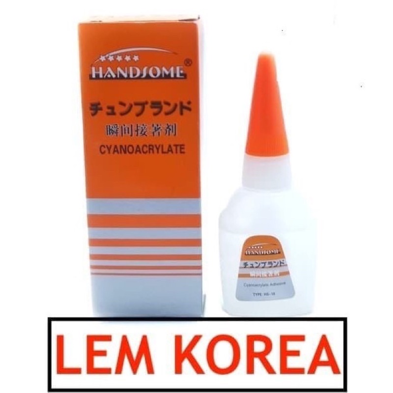 

LEM KOREA HANDSOME / LEM KOREA/ LEM BESI / LEM SERBAGUNA -Lem KOREA BRAND HANDSOME Harga Per 1pcs - 1Box isi 50pcs